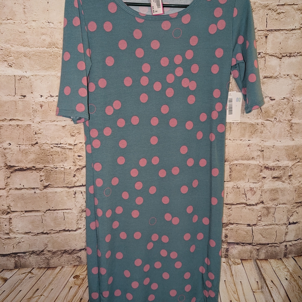 ♥️LuLaRoe Julia Dress polka dot XS NWT